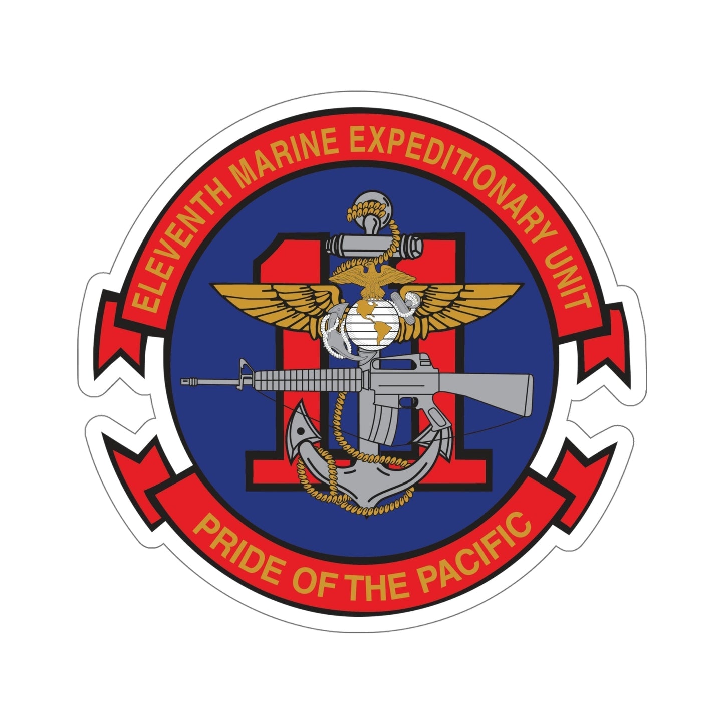 11th MEU (USMC) STICKER Vinyl Die-Cut Decal-6 Inch-The Sticker Space