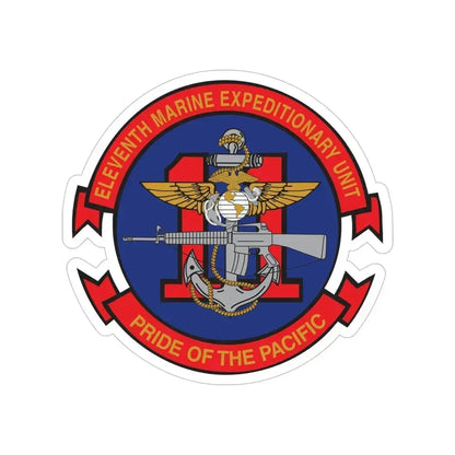 11th MEU (USMC) Transparent STICKER Die-Cut Vinyl Decal 5 Inch - The Sticker Space