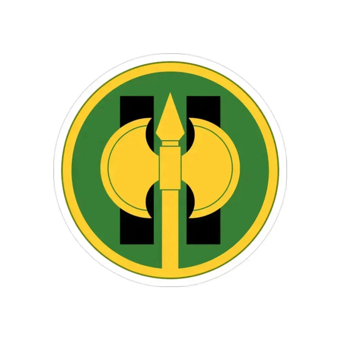 11th Military Police Brigade (U.S. Army) REVERSE PRINT Transparent Die-Cut STICKER 2 Inch Die-Cut Transparent - The Sticker Space