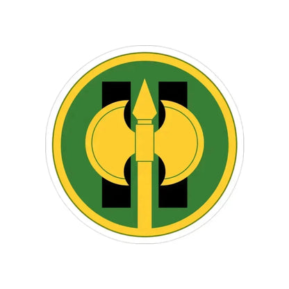 11th Military Police Brigade (U.S. Army) REVERSE PRINT Transparent Die-Cut STICKER 2 Inch Die-Cut Transparent - The Sticker Space