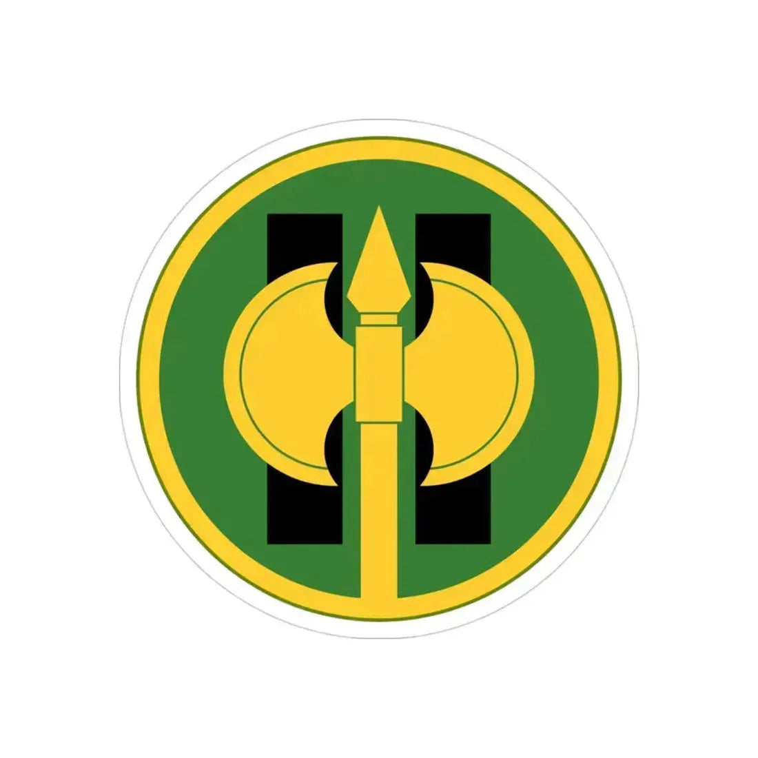 11th Military Police Brigade (U.S. Army) REVERSE PRINT Transparent Die-Cut STICKER 3 Inch Die-Cut Transparent - The Sticker Space