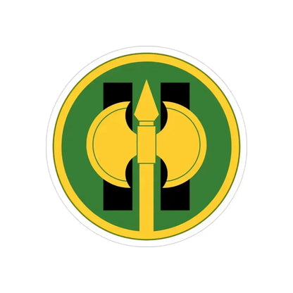 11th Military Police Brigade (U.S. Army) REVERSE PRINT Transparent Die-Cut STICKER 3 Inch Die-Cut Transparent - The Sticker Space
