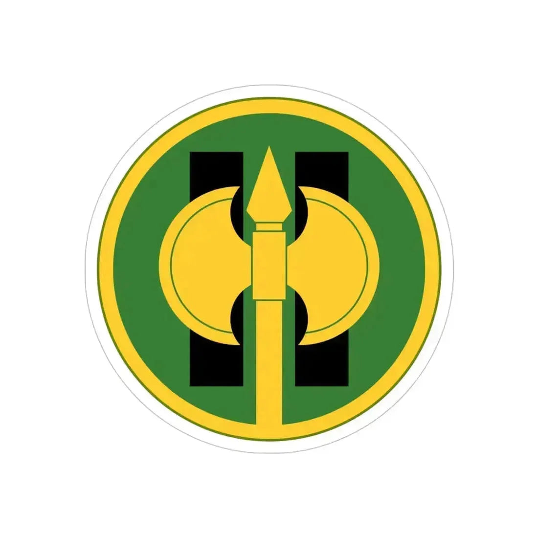 11th Military Police Brigade (U.S. Army) REVERSE PRINT Transparent Die-Cut STICKER 4 Inch Die-Cut Transparent - The Sticker Space