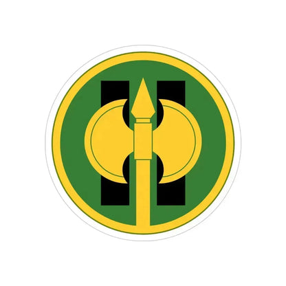 11th Military Police Brigade (U.S. Army) REVERSE PRINT Transparent Die-Cut STICKER 4 Inch Die-Cut Transparent - The Sticker Space