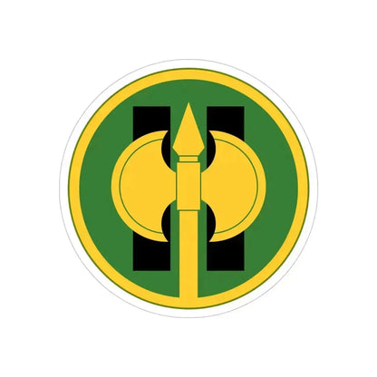11th Military Police Brigade (U.S. Army) REVERSE PRINT Transparent Die-Cut STICKER 5 Inch Die-Cut Transparent - The Sticker Space