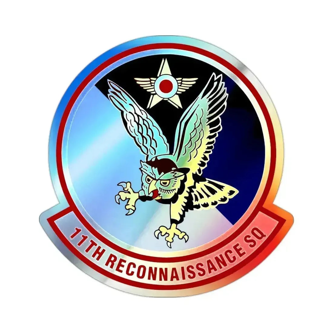 11th Reconnaissance Squadron (U.S. Air Force) Holographic STICKER Die-Cut Vinyl Decal 2 Inch Holographic - The Sticker Space