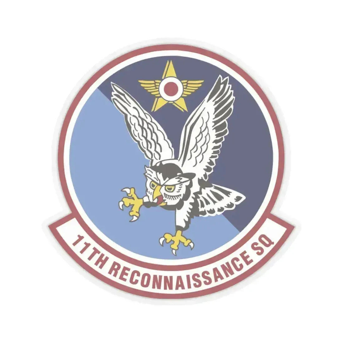 11th Reconnaissance Squadron (U.S. Air Force) STICKER Vinyl Kiss-Cut Decal 3 Inch Transparent - The Sticker Space