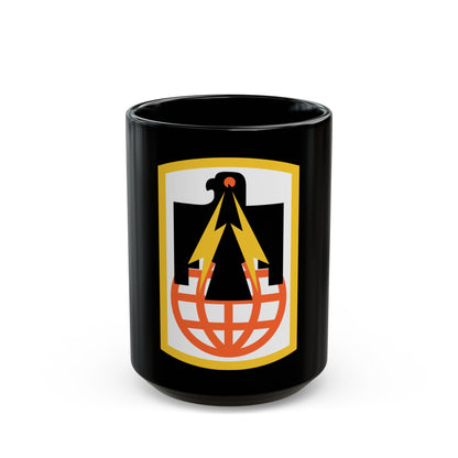 11th Signal Brigade (U.S. Army) Black Coffee Mug-15oz-The Sticker Space