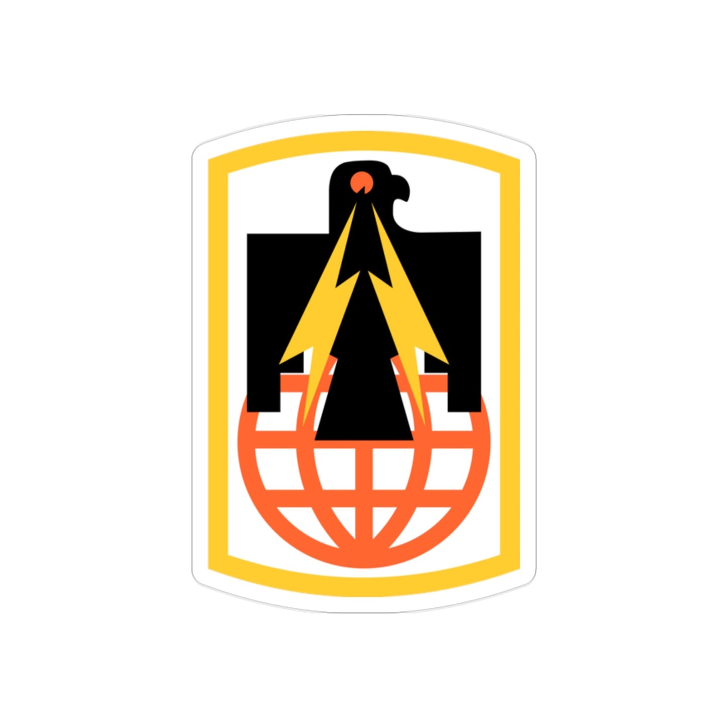 11th Signal Brigade (U.S. Army) REVERSE PRINT Transparent STICKER-2" × 2"-The Sticker Space