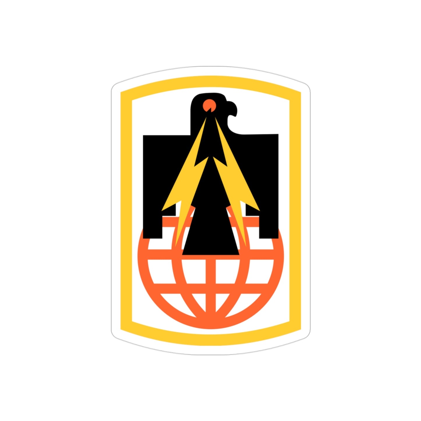 11th Signal Brigade (U.S. Army) REVERSE PRINT Transparent STICKER-3" × 3"-The Sticker Space