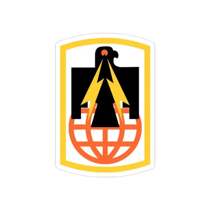 11th Signal Brigade (U.S. Army) REVERSE PRINT Transparent Die-Cut STICKER 2 Inch Die-Cut Transparent - The Sticker Space