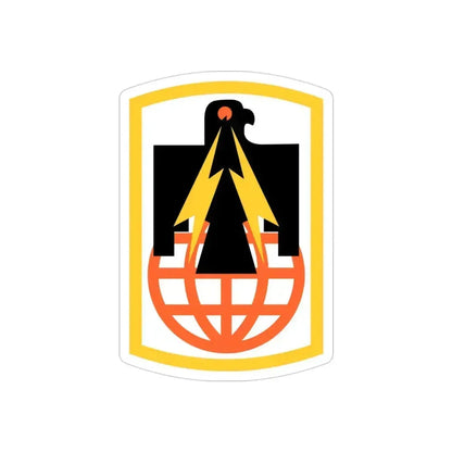 11th Signal Brigade (U.S. Army) REVERSE PRINT Transparent Die-Cut STICKER 3 Inch Die-Cut Transparent - The Sticker Space
