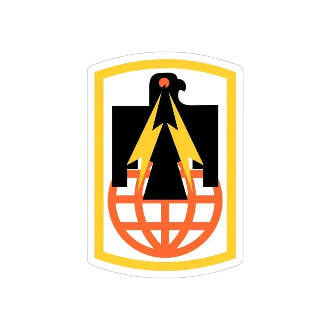 11th Signal Brigade (U.S. Army) REVERSE PRINT Transparent Die-Cut STICKER 4 Inch Die-Cut Transparent - The Sticker Space