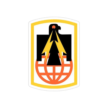11th Signal Brigade (U.S. Army) REVERSE PRINT Transparent Die-Cut STICKER 4 Inch Die-Cut Transparent - The Sticker Space