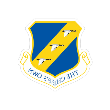 11th Wing (U.S. Air Force) REVERSE PRINT Transparent STICKER-3" × 3"-The Sticker Space