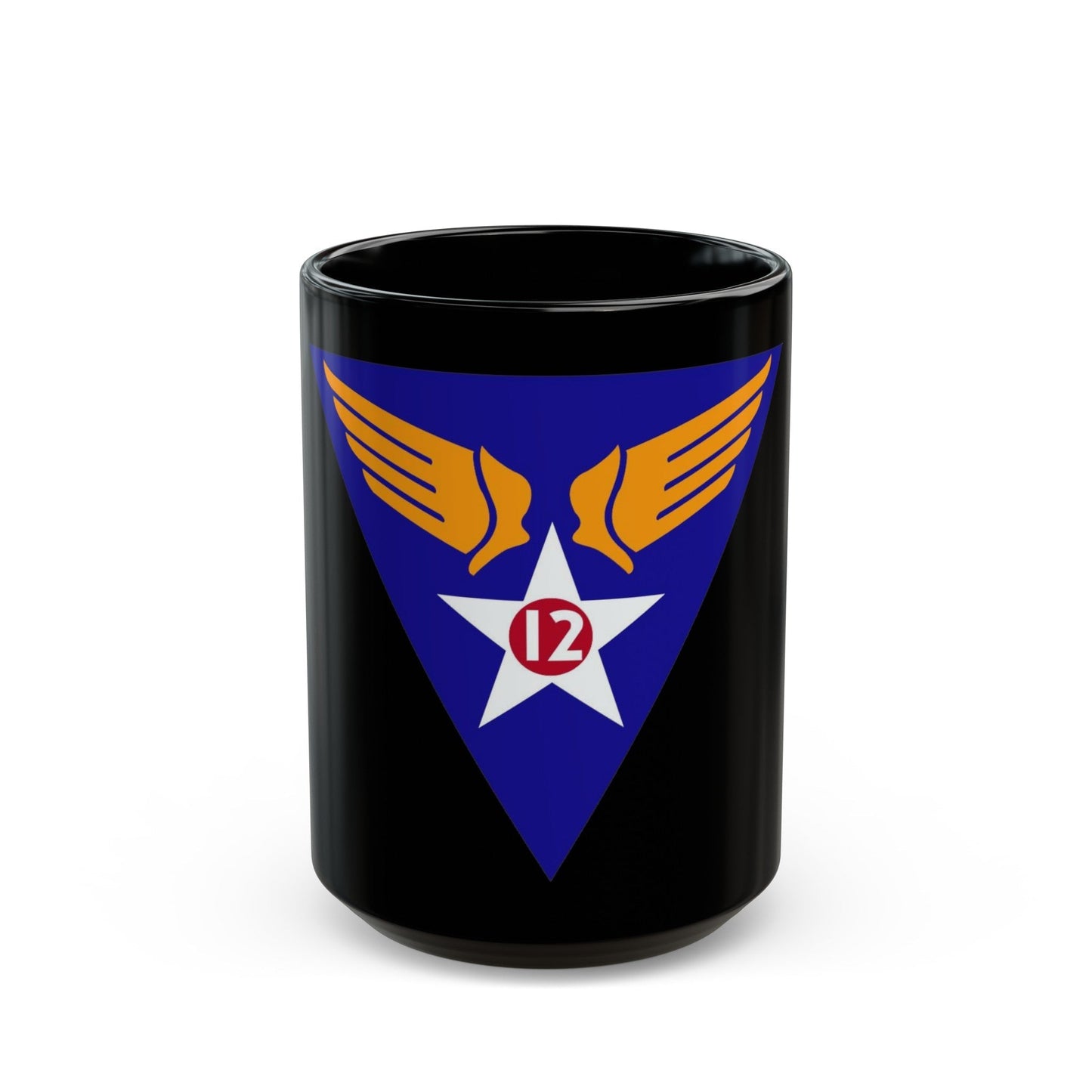 12 Air Force (U.S. Army) Black Coffee Mug-15oz-The Sticker Space