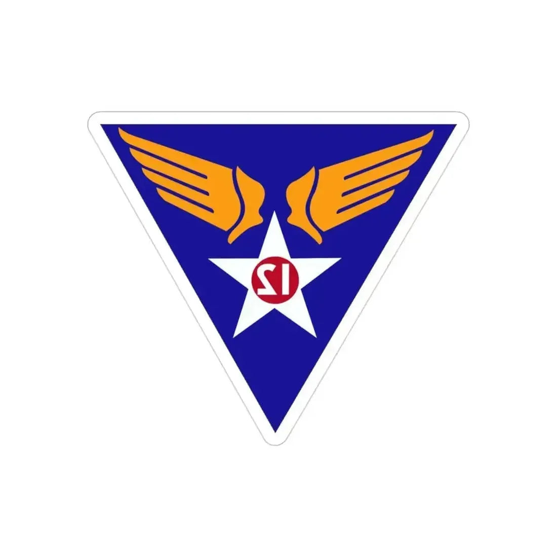 12 Air Force (U.S. Army) REVERSE PRINT Transparent Die-Cut STICKER - The Sticker Space