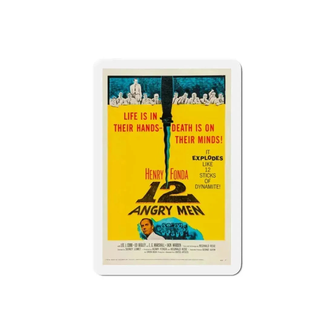 12 Angry Men 1957 Movie Poster Refrigerator Magnet 2 Inch - The Sticker Space