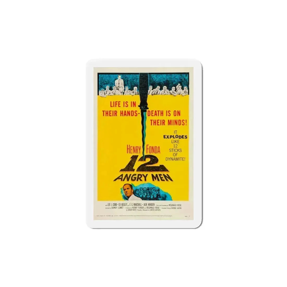 12 Angry Men 1957 Movie Poster Refrigerator Magnet 6 Inch - The Sticker Space
