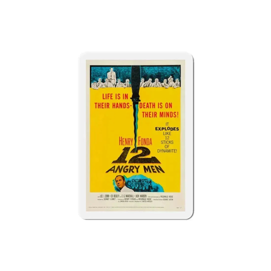 12 Angry Men 1957 Movie Poster Refrigerator Magnet - The Sticker Space