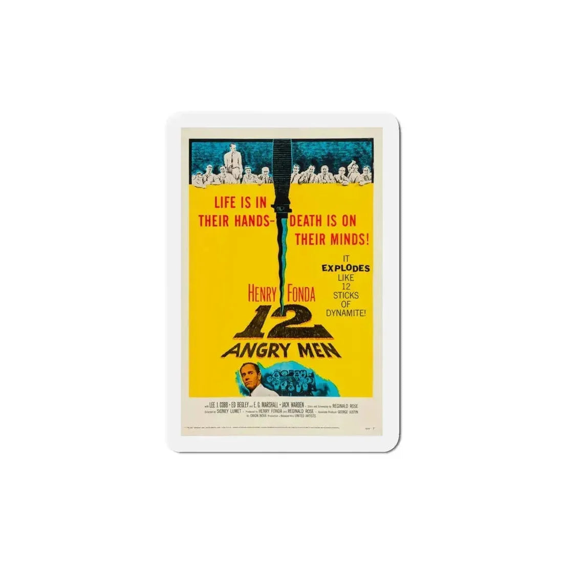 12 Angry Men 1957 Movie Poster Refrigerator Magnet - The Sticker Space