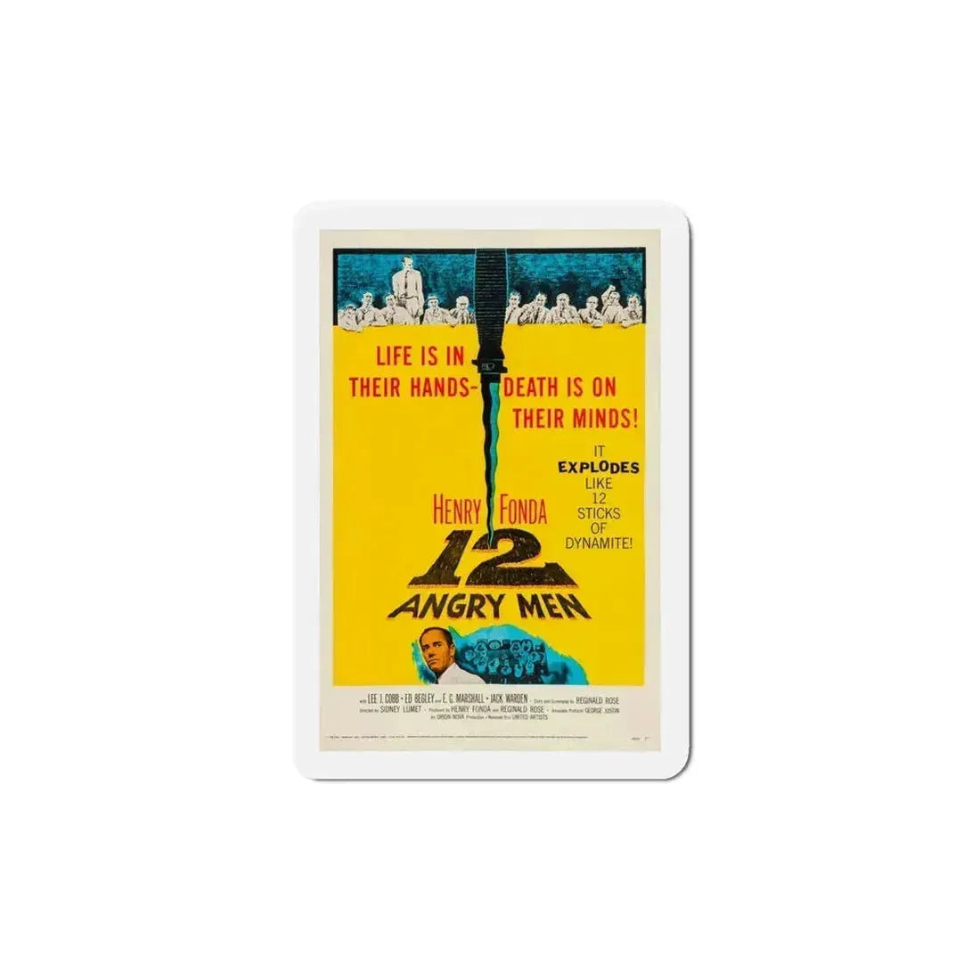 12 Angry Men 1957 Movie Poster Refrigerator Magnet - The Sticker Space