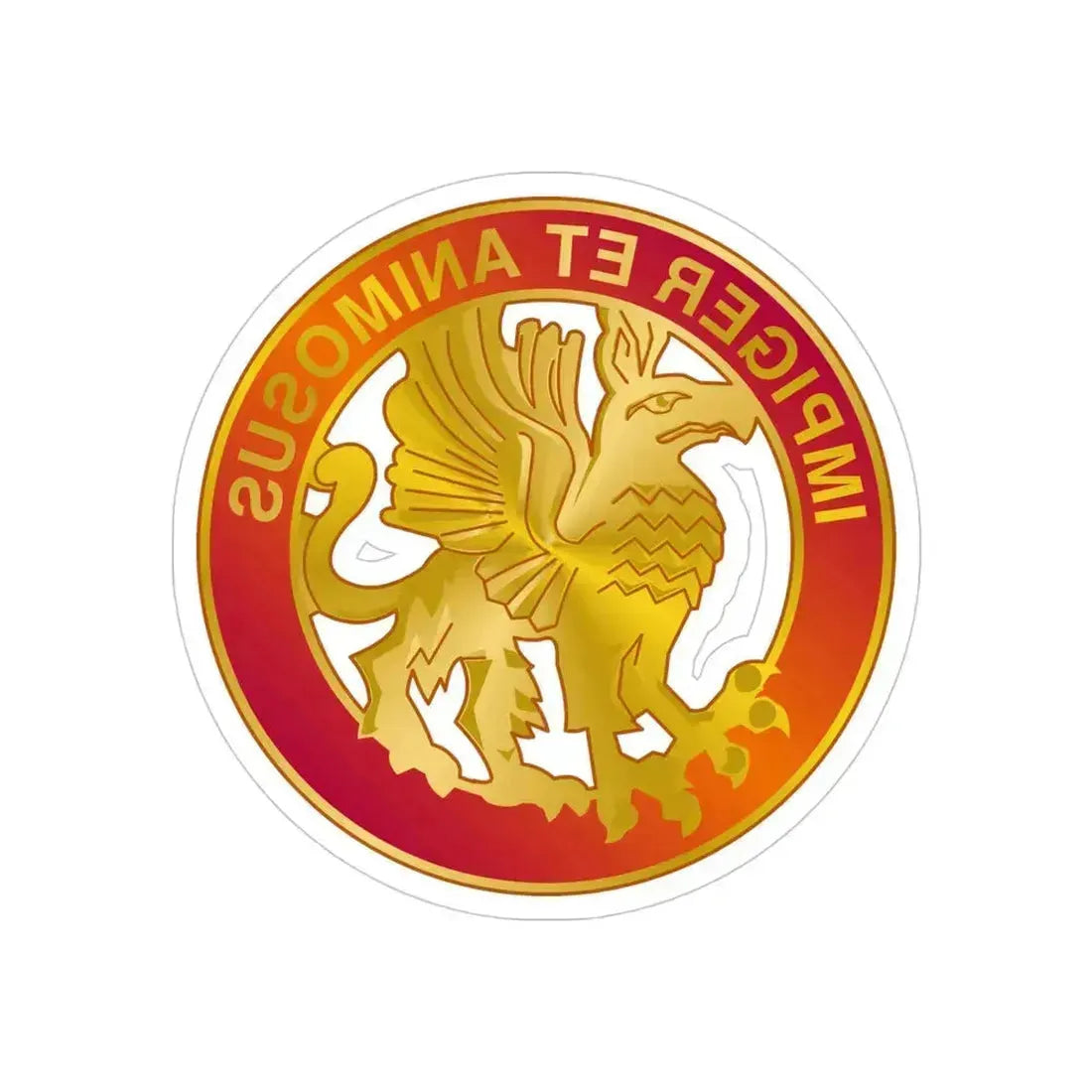 12 Coast Artillery Regiment (U.S. Army) REVERSE PRINT Transparent Die-Cut STICKER 4 Inch Die-Cut Transparent - The Sticker Space