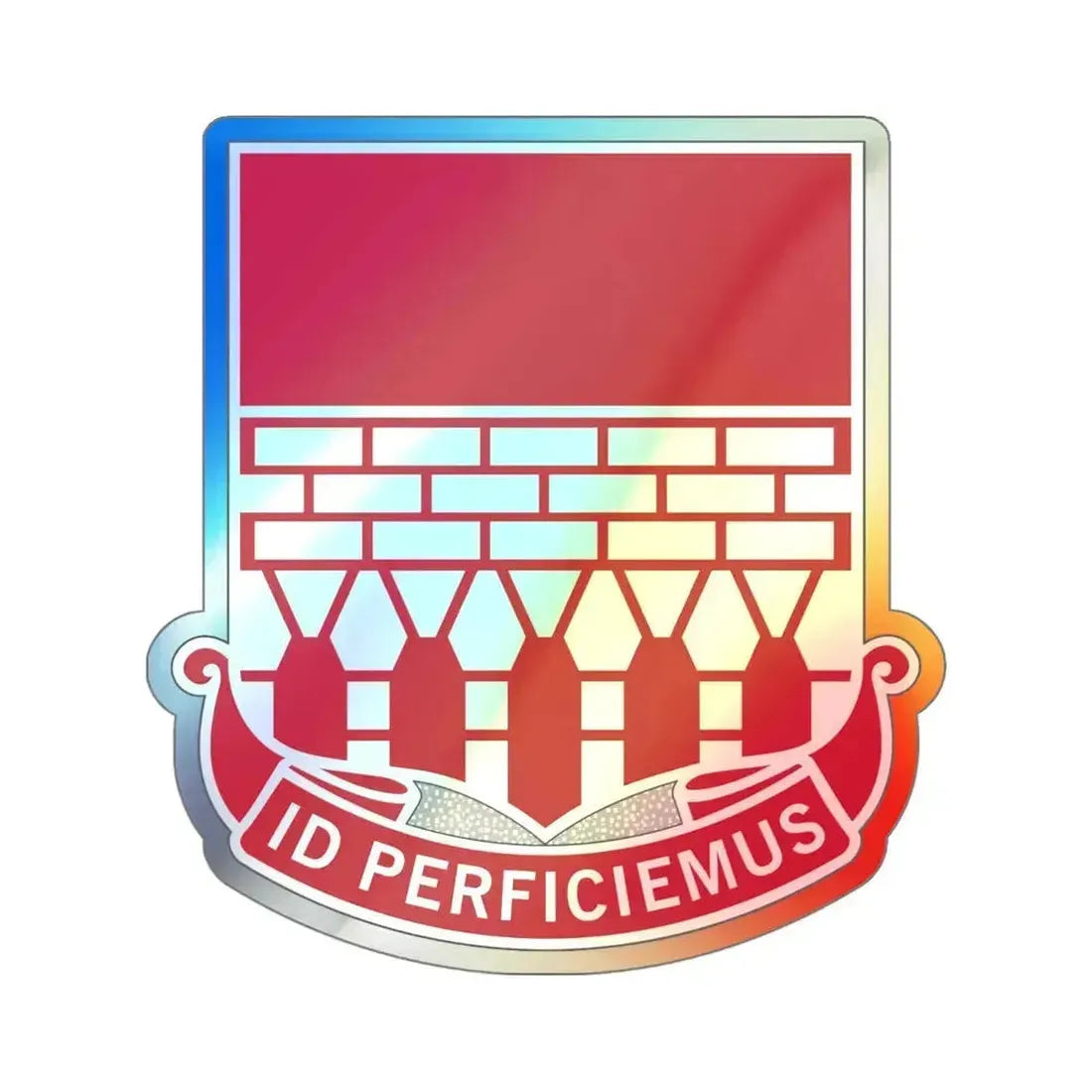 12 Engineer Battalion (U.S. Army) Holographic STICKER Die-Cut Vinyl Decal 5 Inch Holographic - The Sticker Space