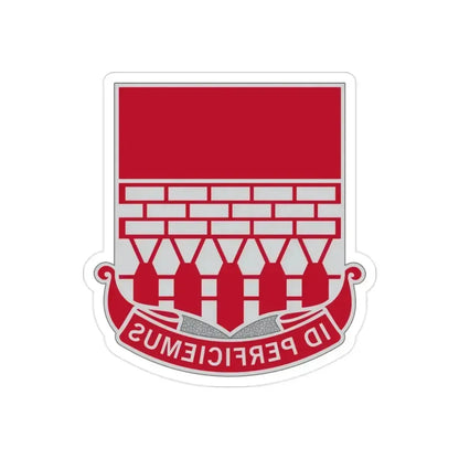 12 Engineer Battalion (U.S. Army) REVERSE PRINT Transparent Die-Cut STICKER 2 Inch Die-Cut Transparent - The Sticker Space