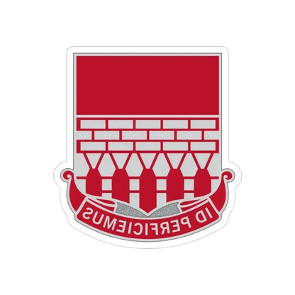 12 Engineer Battalion (U.S. Army) REVERSE PRINT Transparent Die-Cut STICKER 3 Inch Die-Cut Transparent - The Sticker Space