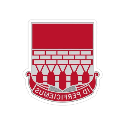 12 Engineer Battalion (U.S. Army) REVERSE PRINT Transparent Die-Cut STICKER 4 Inch Die-Cut Transparent - The Sticker Space