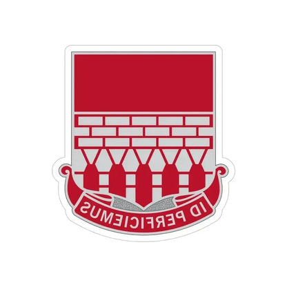12 Engineer Battalion (U.S. Army) REVERSE PRINT Transparent Die-Cut STICKER 5 Inch Die-Cut Transparent - The Sticker Space