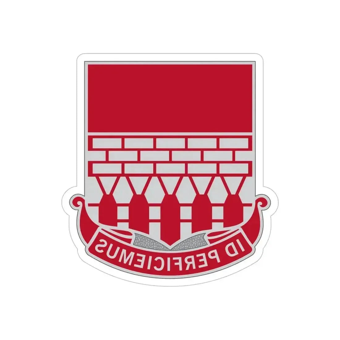 12 Engineer Battalion (U.S. Army) REVERSE PRINT Transparent Die-Cut STICKER - The Sticker Space