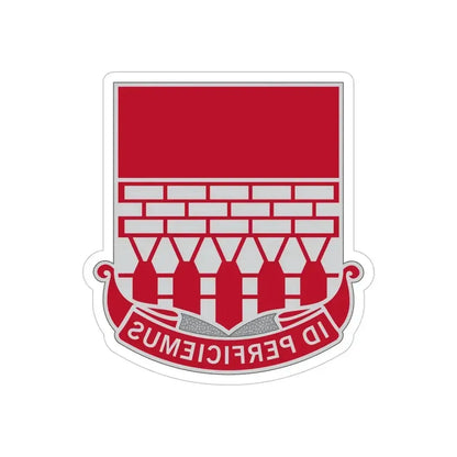 12 Engineer Battalion (U.S. Army) REVERSE PRINT Transparent Die-Cut STICKER - The Sticker Space