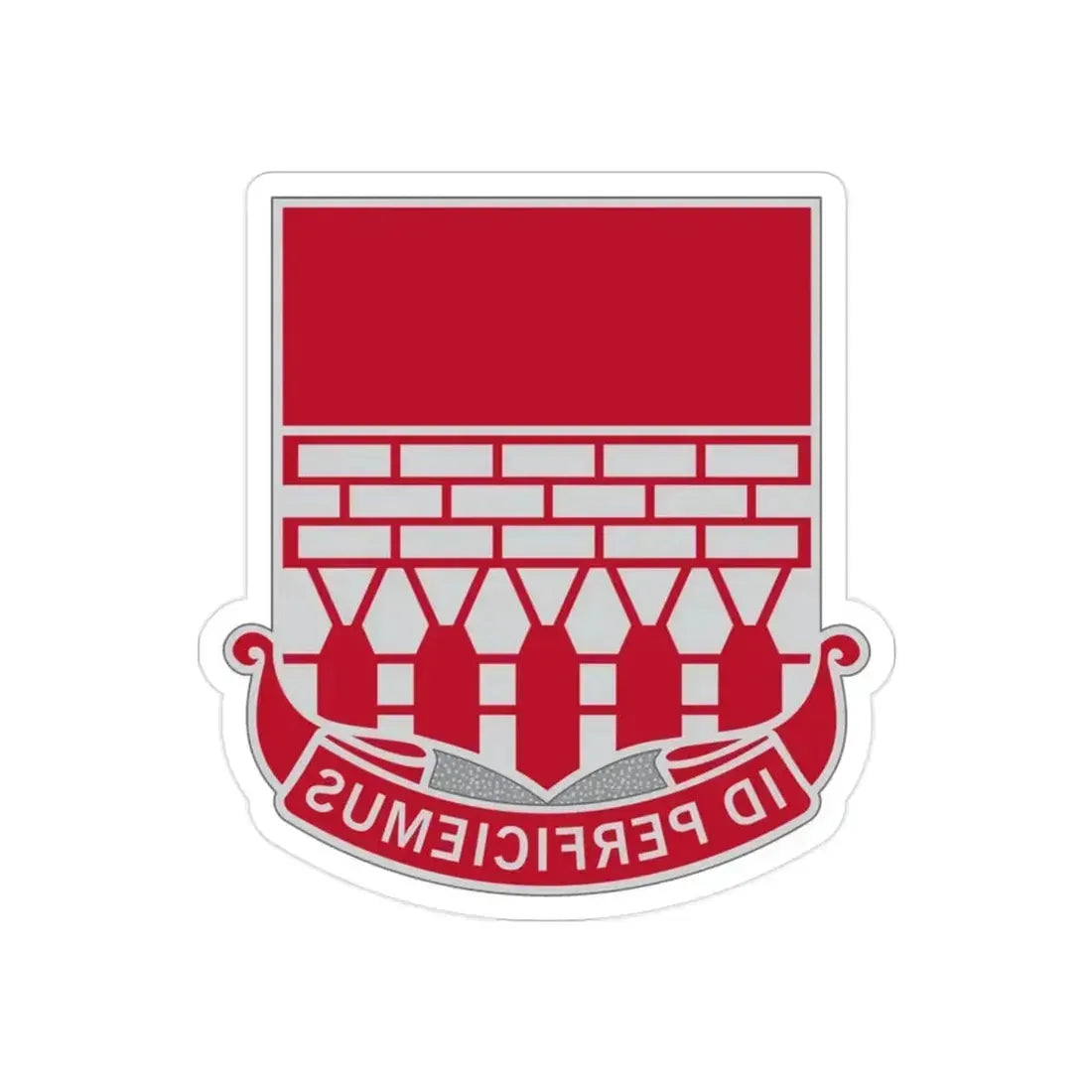 12 Engineer Battalion (U.S. Army) REVERSE PRINT Transparent Die-Cut STICKER - The Sticker Space