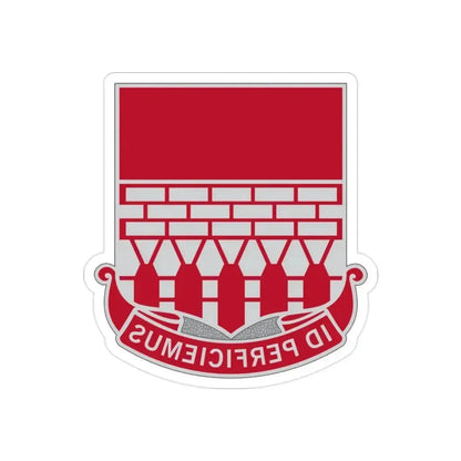 12 Engineer Battalion (U.S. Army) REVERSE PRINT Transparent Die-Cut STICKER - The Sticker Space