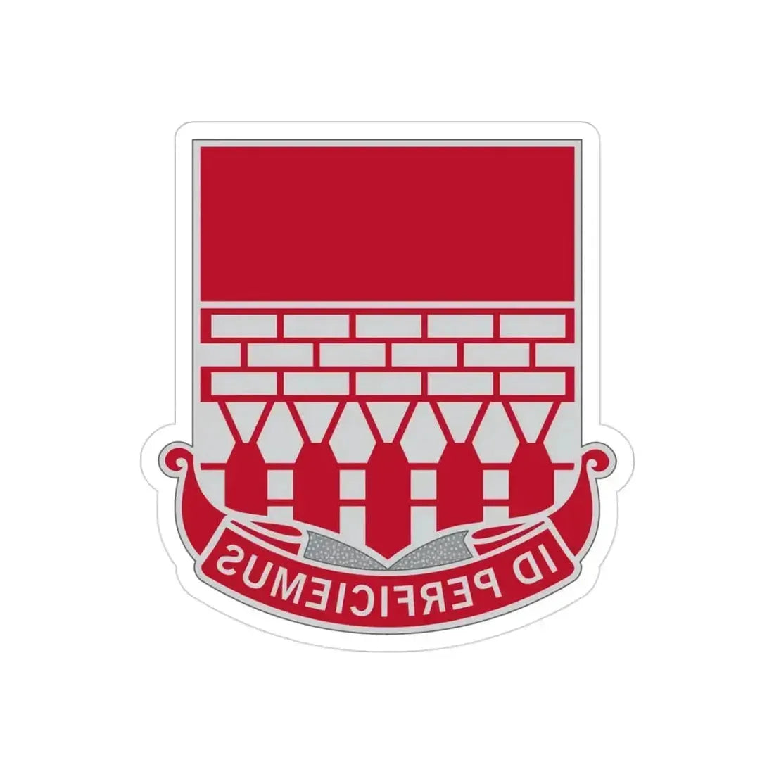 12 Engineer Battalion (U.S. Army) REVERSE PRINT Transparent Die-Cut STICKER - The Sticker Space