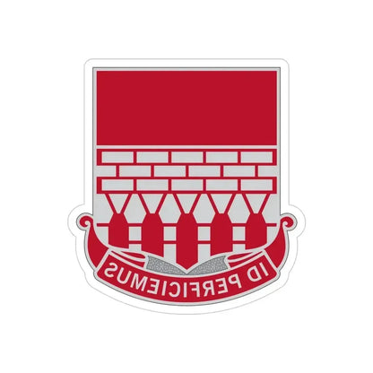 12 Engineer Battalion (U.S. Army) REVERSE PRINT Transparent Die-Cut STICKER - The Sticker Space