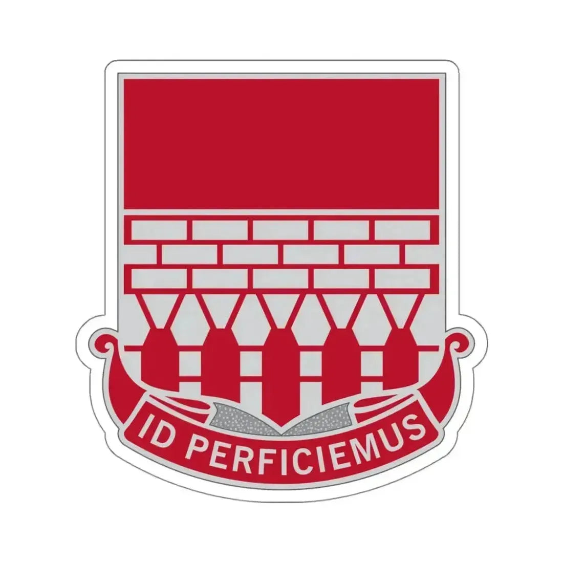 12 Engineer Battalion (U.S. Army) STICKER Vinyl Kiss-Cut Decal 4 Inch White - The Sticker Space