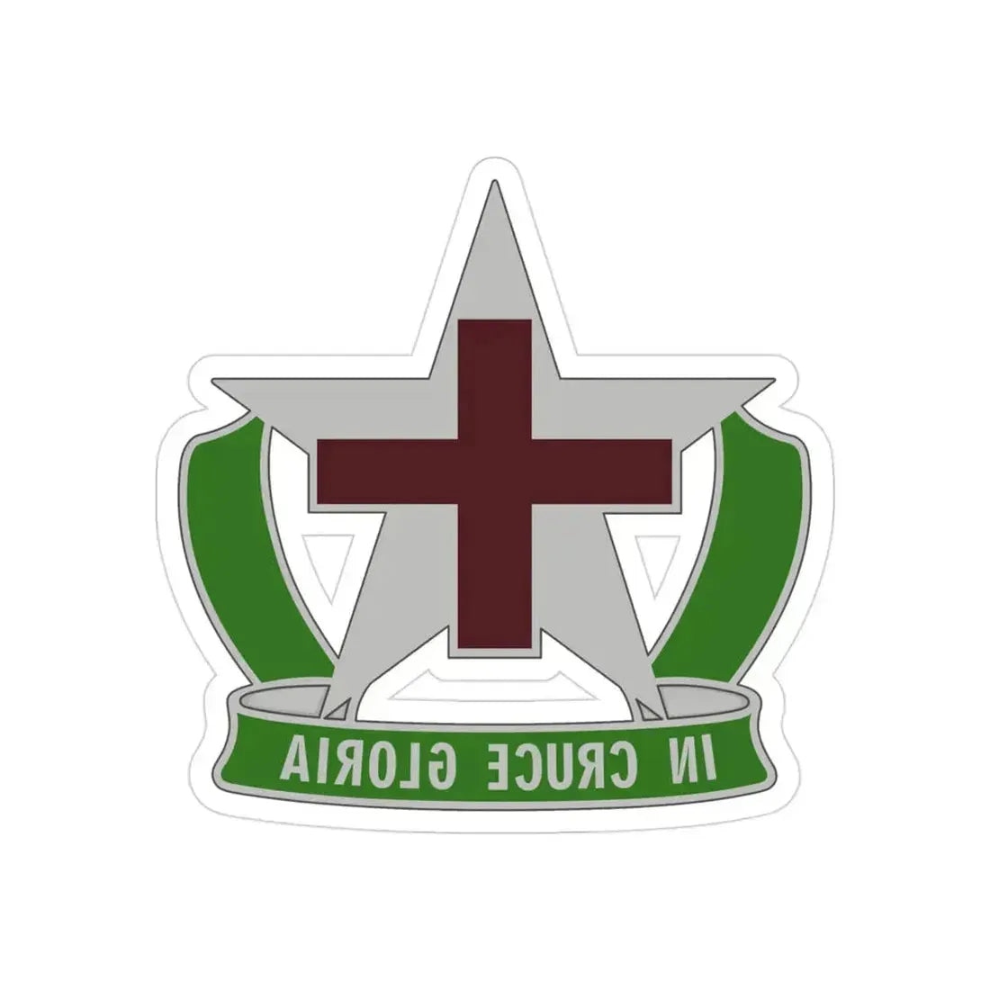 12 Field Hospital (U.S. Army) REVERSE PRINT Transparent Die-Cut STICKER - The Sticker Space