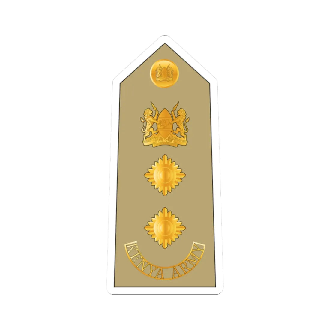 12. Kenyan Army COL (Kenya) (Military Rank) STICKER Vinyl Kiss-Cut Decal 2 Inch White - The Sticker Space