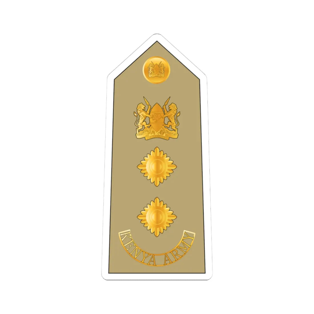 12. Kenyan Army COL (Kenya) (Military Rank) STICKER Vinyl Kiss-Cut Decal 3 Inch White - The Sticker Space