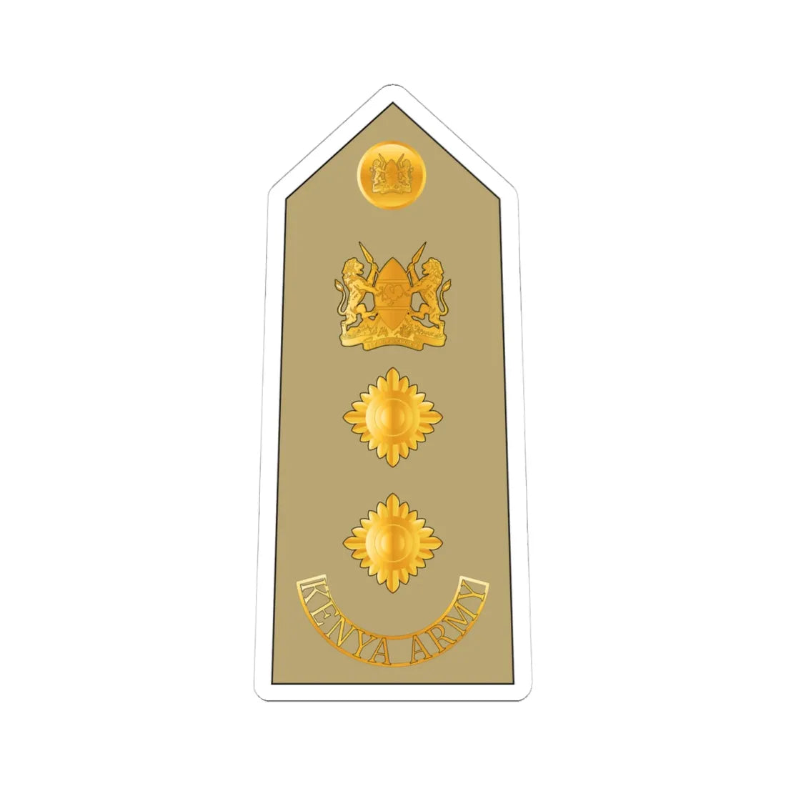 12. Kenyan Army COL (Kenya) (Military Rank) STICKER Vinyl Kiss-Cut Decal 4 Inch White - The Sticker Space