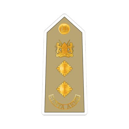 12. Kenyan Army COL (Kenya) (Military Rank) STICKER Vinyl Kiss-Cut Decal 4 Inch White - The Sticker Space