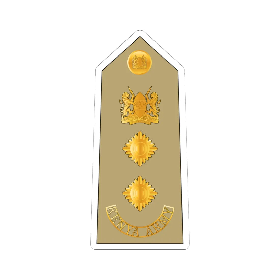 12. Kenyan Army COL (Kenya) (Military Rank) STICKER Vinyl Kiss-Cut Decal 6 Inch White - The Sticker Space