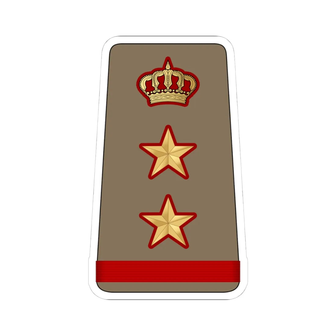 12. KLF COL (Kuwait) (Military Rank) STICKER Vinyl Kiss-Cut Decal 4 Inch White - The Sticker Space