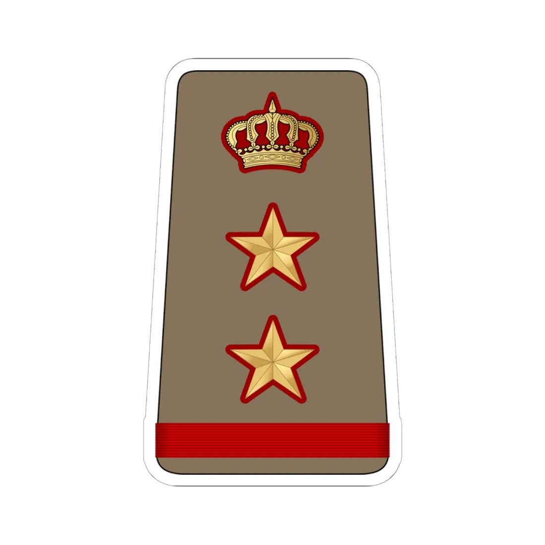 12. KLF COL (Kuwait) (Military Rank) STICKER Vinyl Kiss-Cut Decal 6 Inch White - The Sticker Space