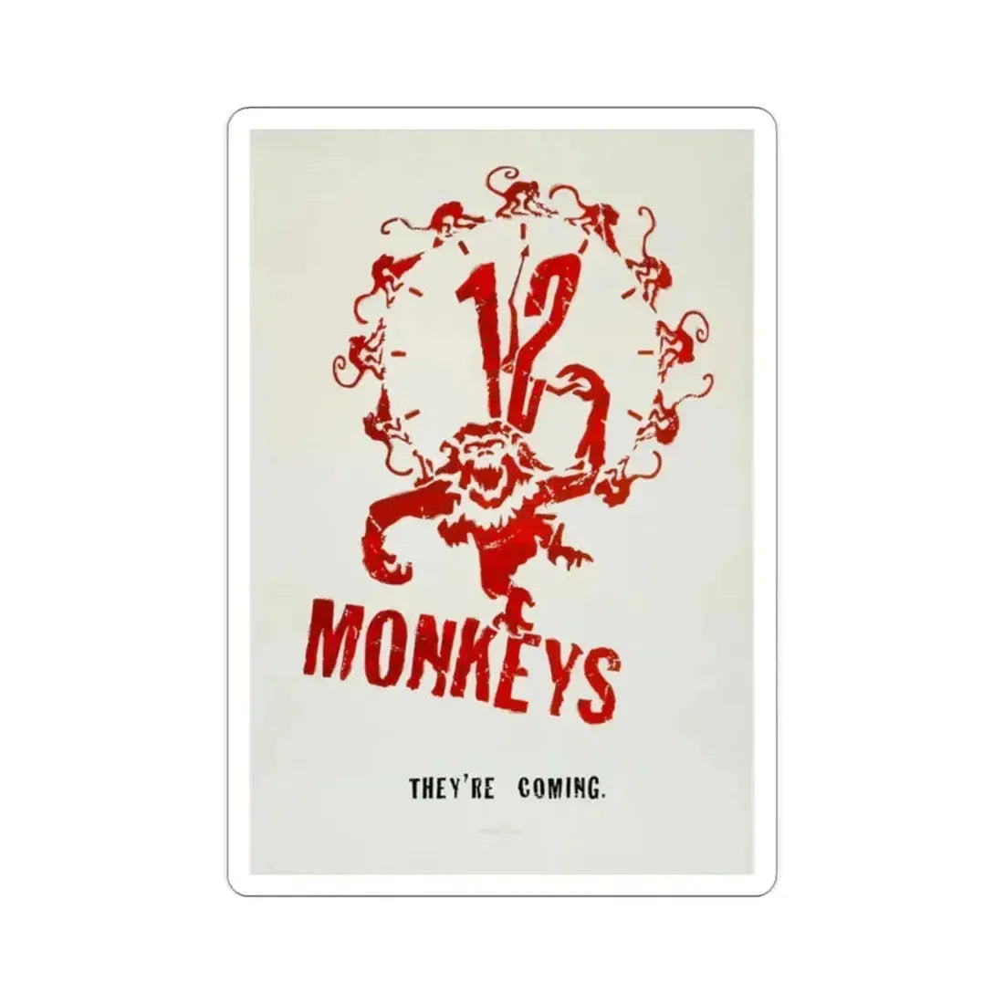 12 Monkeys 1995 Movie Poster STICKER Vinyl Die-Cut Decal 2 Inch - The Sticker Space