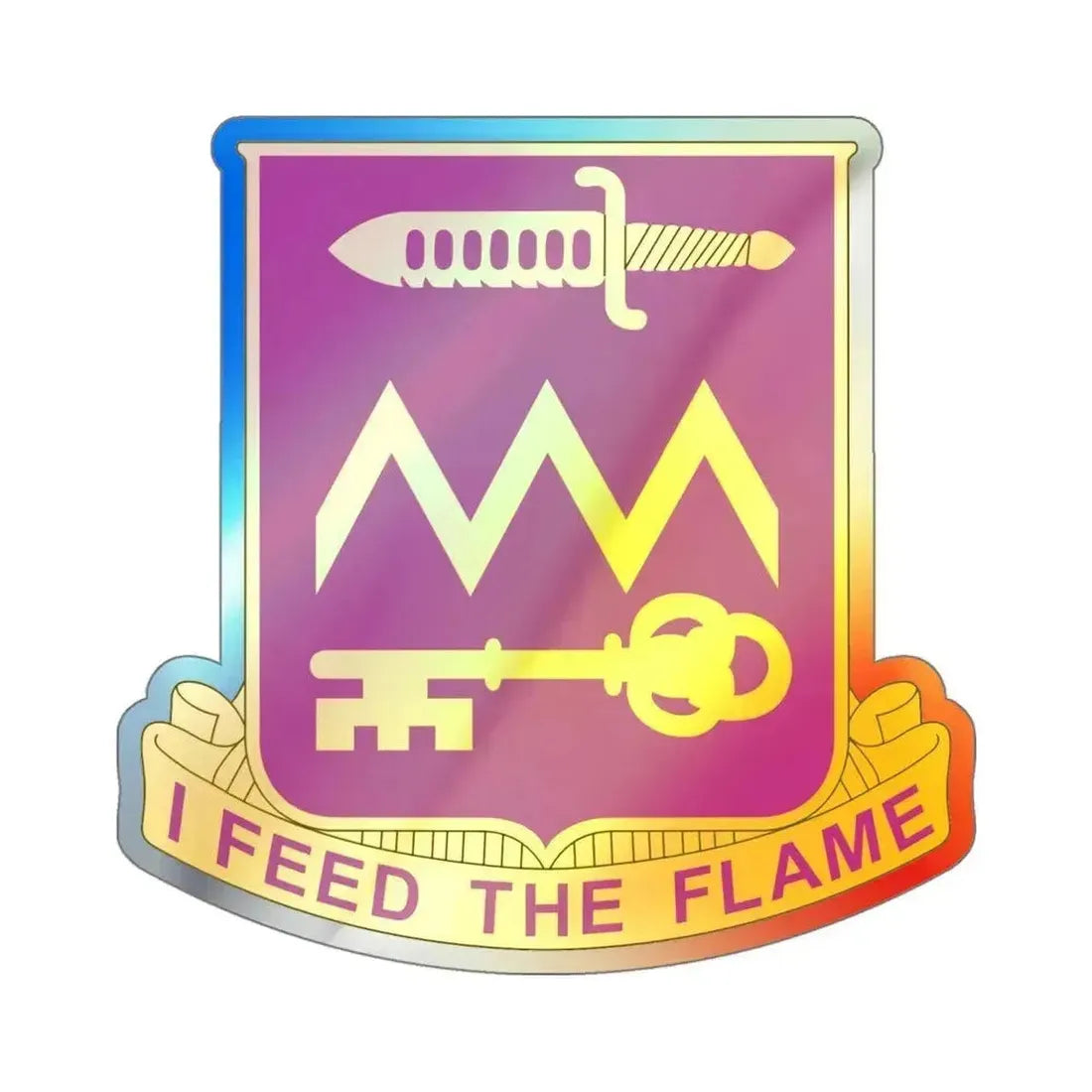 12 Ordnance Battalion (U.S. Army) Holographic STICKER Die-Cut Vinyl Decal 6 Inch Holographic - The Sticker Space