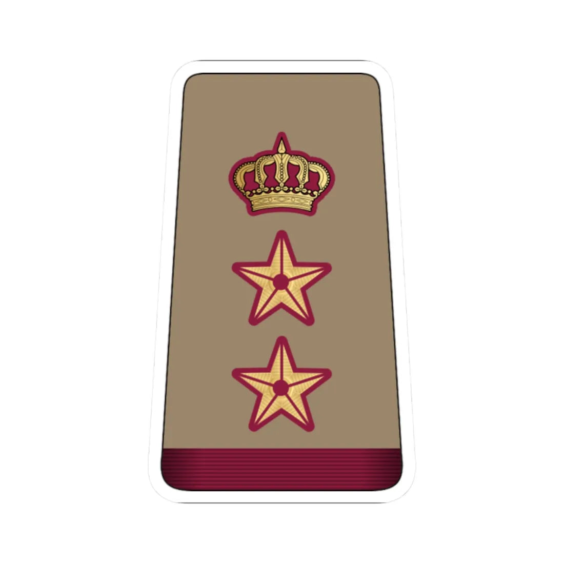 12. QELF COL (Qatar) (Military Rank) STICKER Vinyl Kiss-Cut Decal 2 Inch White - The Sticker Space